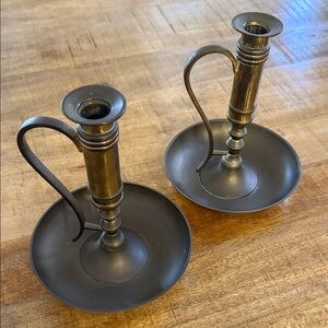 Vintage Brass Candle Holders Made in India